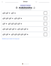 Anaksimandros yazdırılabilir çalışma sayfası önizlemesi
