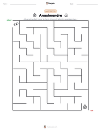 Aperçu de la feuille de travail imprimable Anaximandre