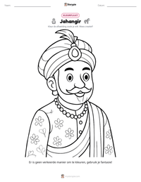 Jahangir afdrukbare werkblad voorbeeld