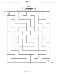 Jahangir printable worksheet preview