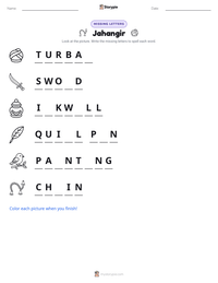 Jahangir printable worksheet preview