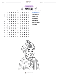Jahangir afdrukbare werkblad voorbeeld