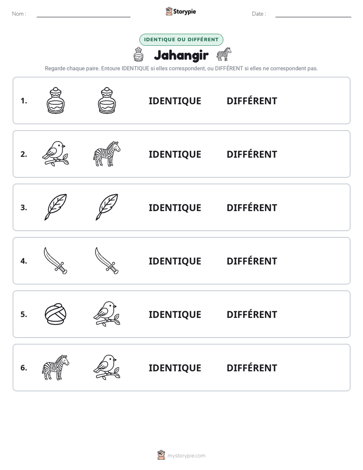 Identique ou Différent
