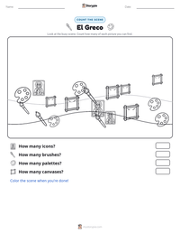 El Greco printable worksheet preview