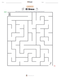 Aperçu de la feuille de travail imprimable El Greco