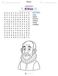 El Greco printable worksheet preview