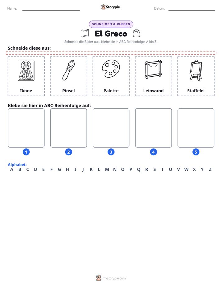 Schneiden & Einfügen Alphabet