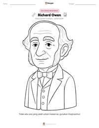 Prabaca lembar kerja cetak Richard Owen