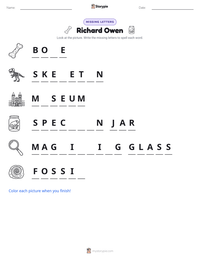 Richard Owen printable worksheet preview