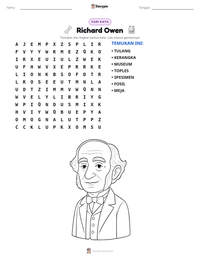 Prabaca lembar kerja cetak Richard Owen
