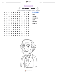 Richard Owen afdrukbare werkblad voorbeeld
