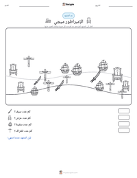 معاينة ورقة العمل القابلة للطباعة الإمبراطور ميجي