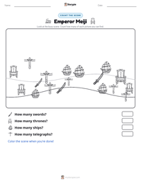 Emperor Meiji printable worksheet preview