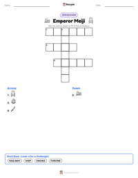 Emperor Meiji printable worksheet preview