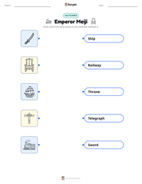 Emperor Meiji printable worksheet preview