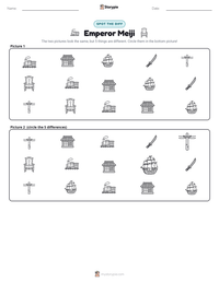 Emperor Meiji printable worksheet preview