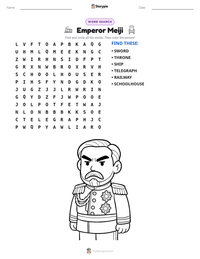 Emperor Meiji printable worksheet preview