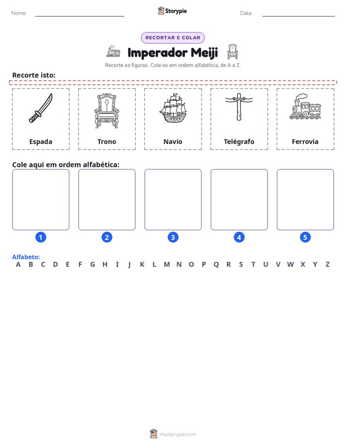 Recortar & Colar Alfabeto