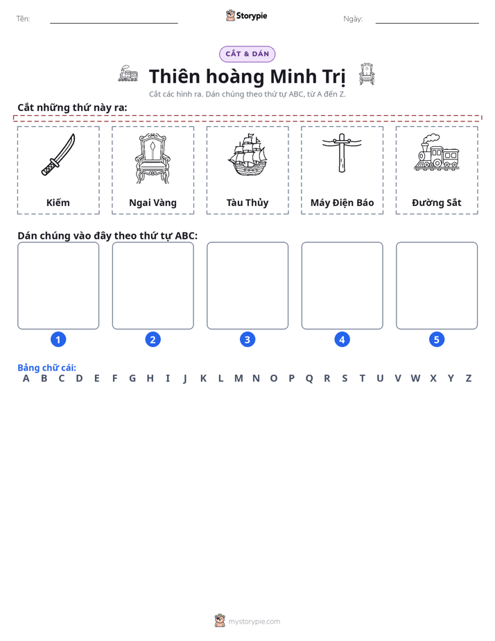 Cắt & Dán Chữ Cái