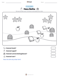 Hans Bethe afdrukbare werkblad voorbeeld
