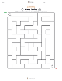 Aperçu de la feuille de travail imprimable Hans Bethe