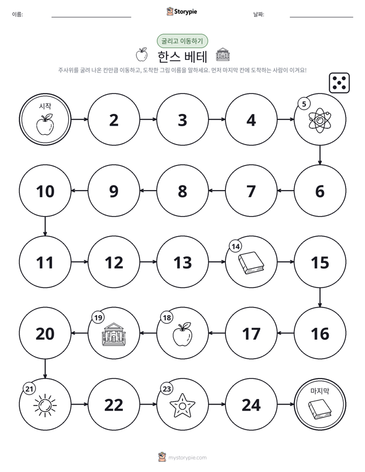 주사위 굴리고 이동하기 게임