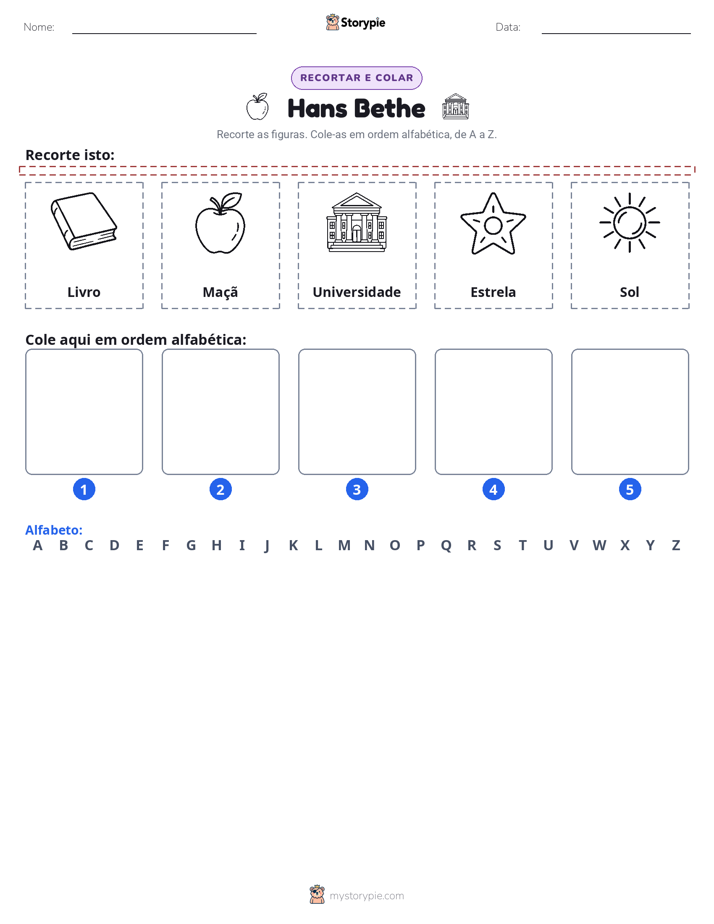 Recortar & Colar Alfabeto