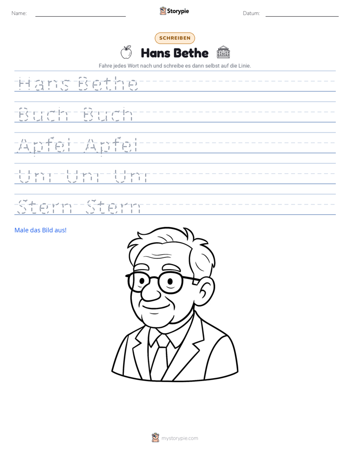 Schreibübung
