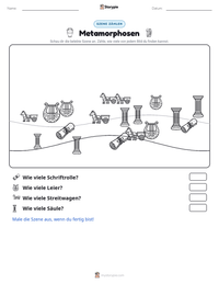 Metamorphosen druckbare Arbeitsblatt Vorschau