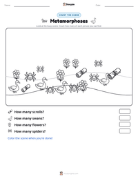 Metamorphoses printable worksheet preview