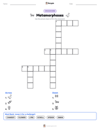 Metamorphoses printable worksheet preview