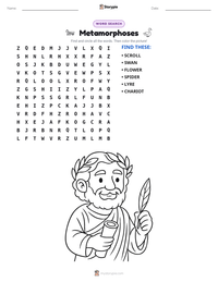 Metamorphoses printable worksheet preview