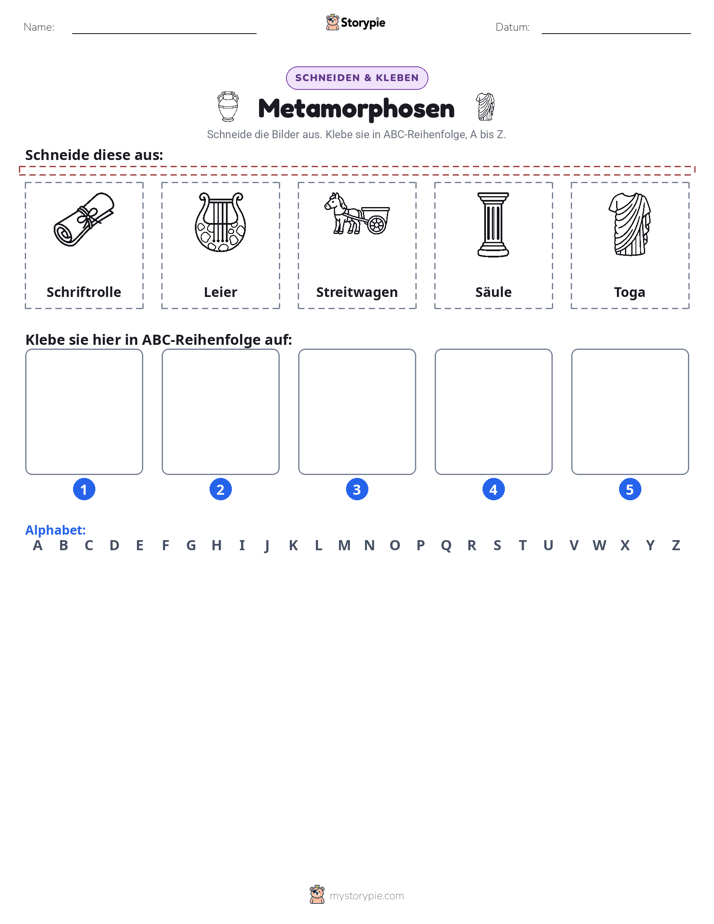 Schneiden & Einfügen Alphabet