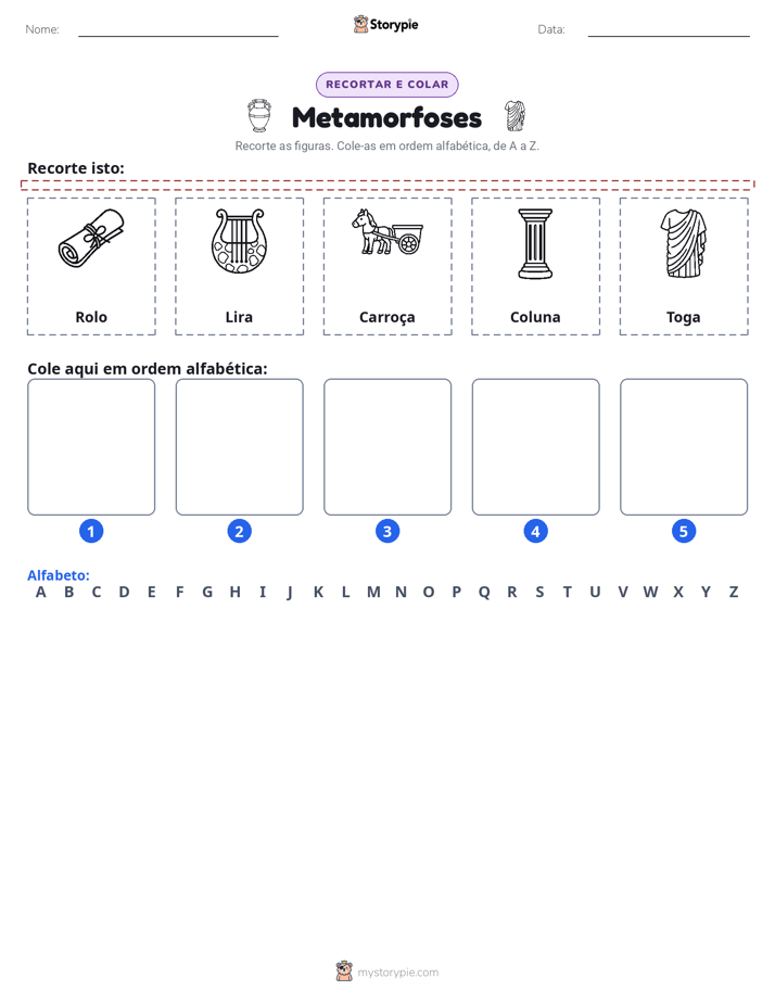 Recortar & Colar Alfabeto