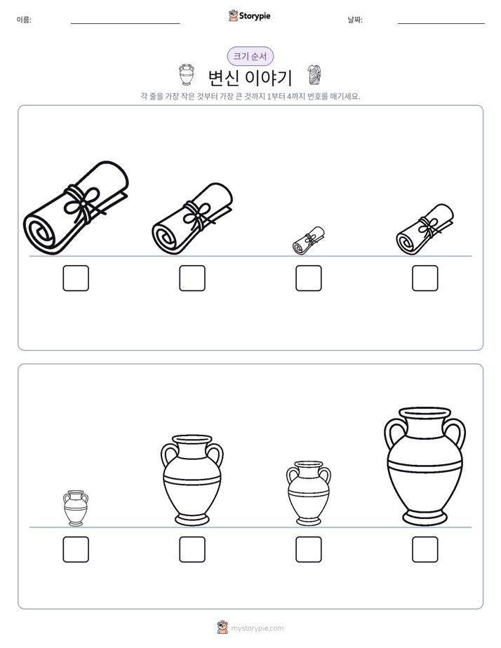 크기 순서