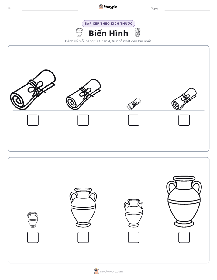 Thứ Tự Kích Thước