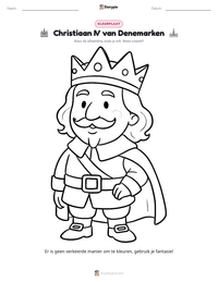 Christiaan IV van Denemarken afdrukbare werkblad voorbeeld
