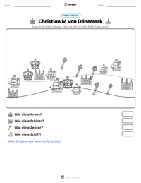 Christian IV. von Dänemark druckbare Arbeitsblatt Vorschau