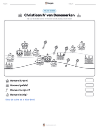 Christiaan IV van Denemarken afdrukbare werkblad voorbeeld