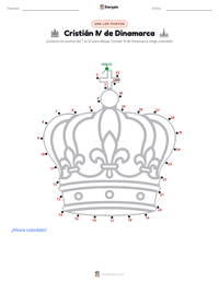Vista previa de la hoja de trabajo imprimible de Cristián IV de Dinamarca