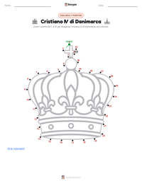 Anteprima della scheda stampabile di Cristiano IV di Danimarca