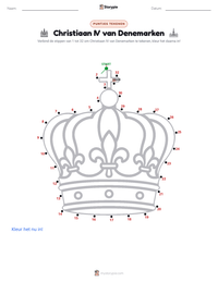 Christiaan IV van Denemarken afdrukbare werkblad voorbeeld