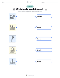 Christian IV. von Dänemark druckbare Arbeitsblatt Vorschau