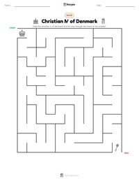 Christian IV of Denmark printable worksheet preview
