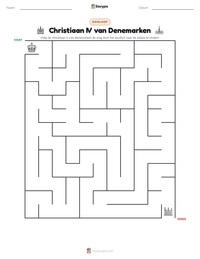 Christiaan IV van Denemarken afdrukbare werkblad voorbeeld