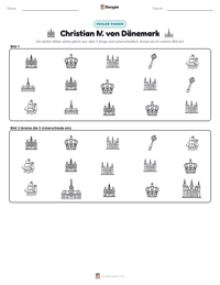 Christian IV. von Dänemark druckbare Arbeitsblatt Vorschau