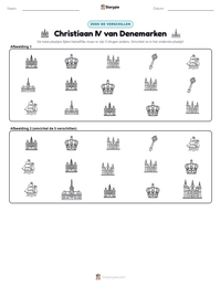 Christiaan IV van Denemarken afdrukbare werkblad voorbeeld