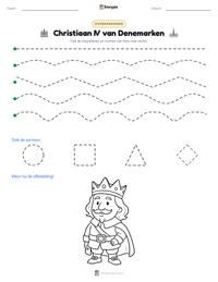 Christiaan IV van Denemarken afdrukbare werkblad voorbeeld