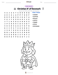 Christian IV of Denmark printable worksheet preview