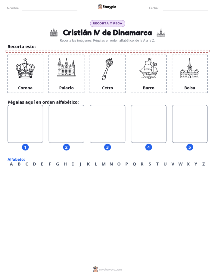 Cortar y Pegar el Alfabeto